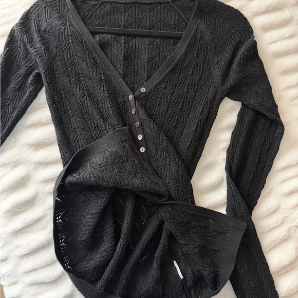 Reformation Sutton Regenerative Merino Open Knit Sweater - Picture 4 of 5